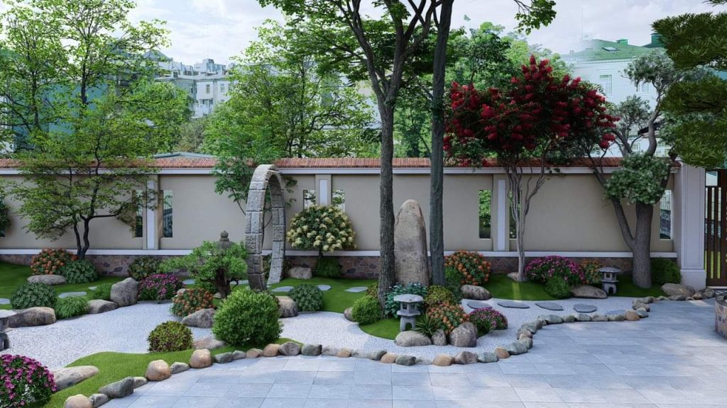 Thiết kế sân vườn - Công Ty Cổ Phần Thương Mại Dịch Vụ Và Sản Xuất E - GREENLIFE Việt Nam